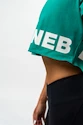 T-shirt damski Nebbia Crop top T-shirt POWERHOUSE Zielony