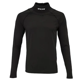 T-shirt kompresyjny CCM Neck Guard Top LS Black Junior