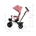 Trójkołowiec Kinderkraft Aveo Rose Pink