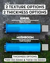 Uchwyty na kierownicę PEATY'S  Monarch knurl thin turquoise (pgm-knl-thn-trq-20)
