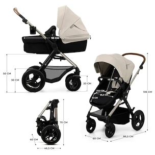 Wózek miejski Kinderkraft Moov 2 3in1 Moonlight Grey