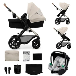 Wózek miejski Kinderkraft Moov 2 3in1 Moonlight Grey Eva Wheels