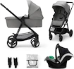Wózek miejski Kinderkraft Newly 3In1 Moonlight Grey + Mink Pro