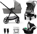 Wózek miejski Kinderkraft Newly 3In1 Moonlight Grey + Mink Pro