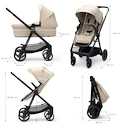 Wózek miejski Kinderkraft Newly 3In1 Sand Beige + Mink Pro