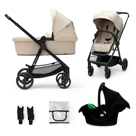 Wózek miejski Kinderkraft Newly 3In1 Sand Beige + Mink Pro