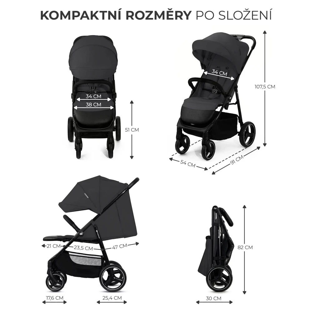 Wózek miejski Kinderkraft Trig 3  Granite Grey