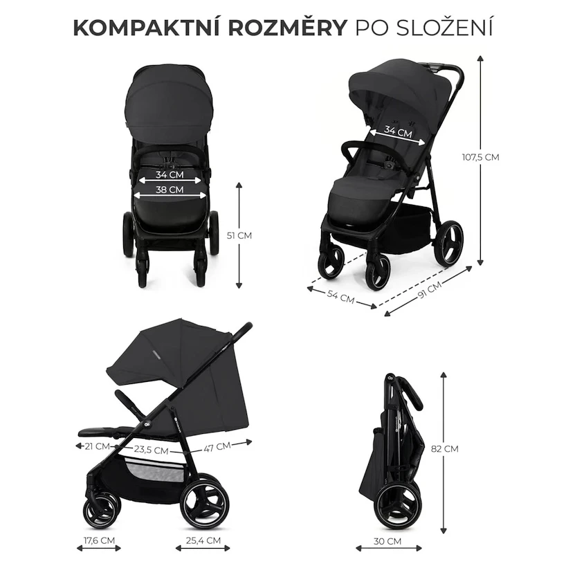 Wózek miejski Kinderkraft Trig 3  Granite Grey