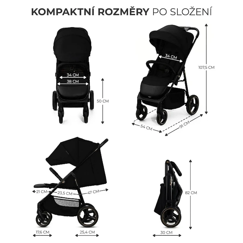 Wózek miejski Kinderkraft Trig 3  Onyx Black