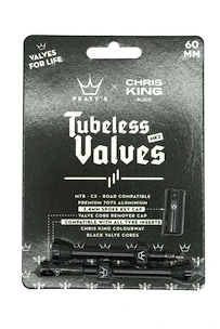 Zawór do systemu bezdętkowego PEATY'S  X chris king (mk2) black tubeless valves 60mm (ptv2-60-blk-12)
