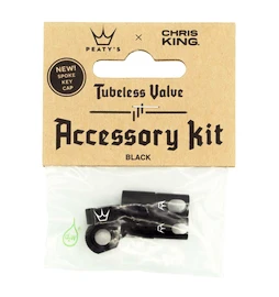 Zawór do systemu bezdętkowego PEATY'S X chris king (mk2) black tubeless valves accessory kit (ptv2-accs-blk-12)
