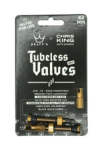 Zawór do systemu bezdętkowego PEATY'S  X chris king (mk2) bourbon tubeless valves 42mm (ptv2-42-brb-12)