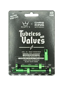 Zawór do systemu bezdętkowego PEATY'S  X chris king (mk2) emerald tubeless valves 60mm (ptv2-60-emr-12)