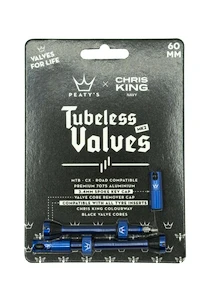 Zawór do systemu bezdętkowego PEATY'S  X chris king (mk2) navy tubeless valves 60mm (ptv2-60-nvy-12)