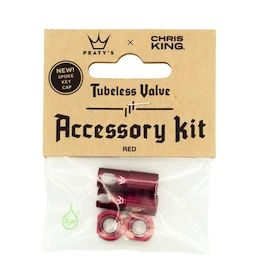Zawór do systemu bezdętkowego PEATY'S X chris king (mk2) red tubeless valves accessory kit (ptv2-accs-red-12)