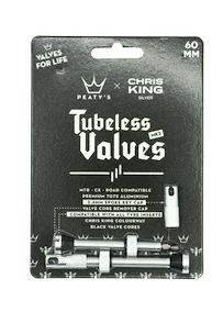 Zawór do systemu bezdętkowego PEATY'S  X chris king (mk2) silver tubeless valves 60mm (ptv2-60-sil-12)