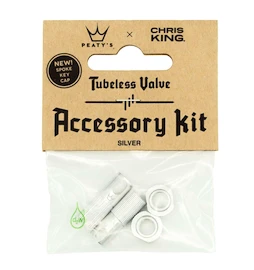 Zawór do systemu bezdętkowego PEATY'S X chris king (mk2) silver tubeless valves accessory kit (ptv2-accs-sil-12)