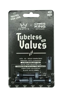 Zawór do systemu bezdętkowego PEATY'S  X chris king (mk2) slate tubeless valves 42mm (ptv2-42-slt-12)
