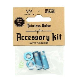 Zawór do systemu bezdętkowego PEATY'S X chris king (mk2) turquoise tubeless valves accessory kit (ptv2-accs-trq-12)