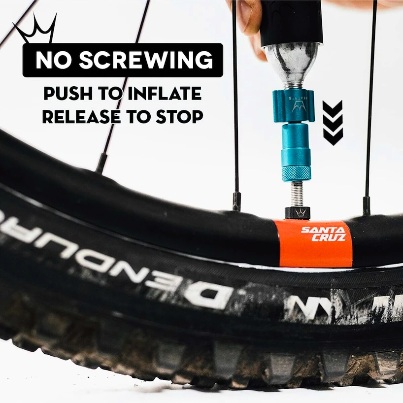 Zestaw głowicy CO2 z nabojami PEATY'S  Mtb (25g) - red (ppr-hti-mtb-red-12)