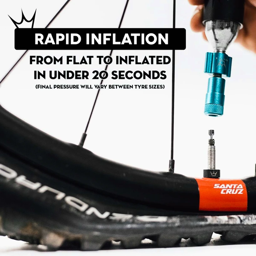 Zestaw głowicy CO2 z nabojami PEATY'S  Mtb (25g) - red (ppr-hti-mtb-red-12)